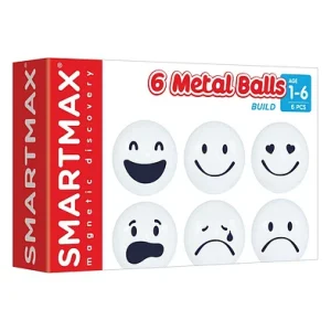 6 neutrale ballen Emotiegezicht SMARTMAX