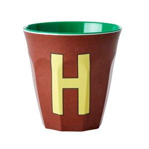 RICE beker letter H bruin